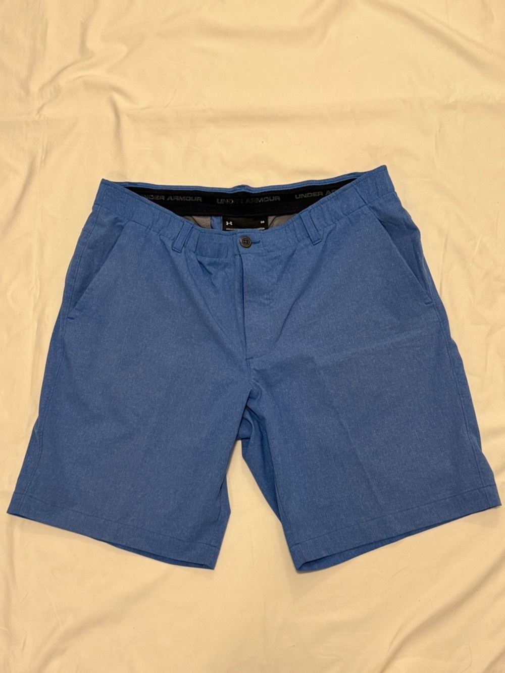 Under Armour Heatgear Men's Performance Waist Light Blue Golf Shorts 38 Waist